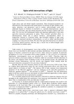 Spin-orbit interactions of light