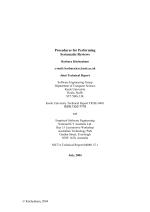 Procedures for Performing Systematic Reviews