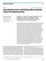 An emission-state-switching radio transient with a 54-minute period