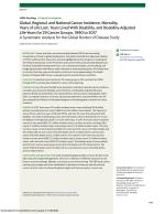 Global, Regional, and National Cancer Incidence, Mortality, Years of Life Lost, Years Lived With Disability, and Disability-Adjusted Life-Years for 29 Cancer Groups, 1990 to 2017: A Systematic Analysis for the Global Burden of Disease Study