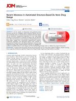 Recent Advances in Automated Structure-Based De Novo Drug Design