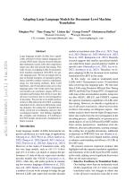 Adapting Large Language Models for Document-Level Machine Translation