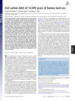 Soil carbon debt of 12,000 years of human land use