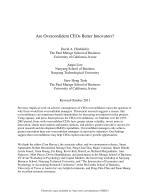 Are Overconfident CEOs Better Innovators?