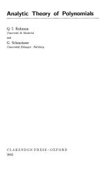 Analytic Theory of Polynomials