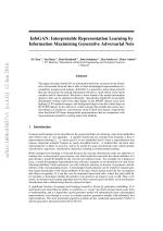 InfoGAN: Interpretable Representation Learning by Information Maximizing Generative Adversarial Nets