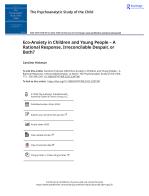 Eco-Anxiety in Children and Young People – A Rational Response, Irreconcilable Despair, or Both?