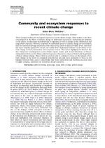 Community and ecosystem responses to recent climate change