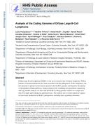 Analysis of the Coding Genome of Diffuse Large B-Cell Lymphoma