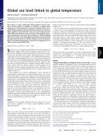 Global sea level linked to global temperature