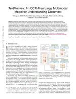 TextMonkey: An OCR-Free Large Multimodal Model for Understanding Document