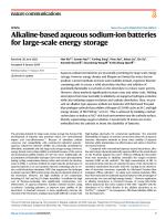 Alkaline-based aqueous sodium-ion batteries for large-scale energy storage