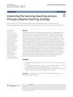 Improving the learning-teaching process through adaptive learning strategy