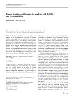 Ligand docking and binding site analysis with PyMOL and Autodock/Vina