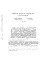 Quantum Amplitude Amplification and Estimation