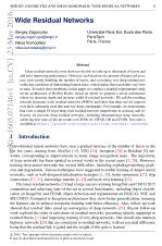 Wide Residual Networks