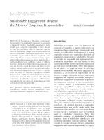 Stakeholder Engagement: Beyond the Myth of Corporate Responsibility