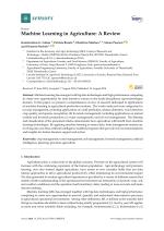 Machine Learning in Agriculture: A Review