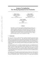 Instance Normalization: The Missing Ingredient for Fast Stylization