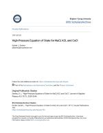 High-Pressure Equation of State for NaCl, KCl, and CsCl