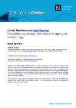 Introductory essay: the social shaping of technology