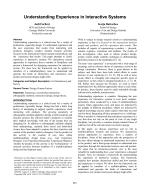Understanding Experience in Interactive Systems