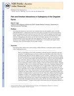 Pain and Emotion Interactions in Subregions of the Cingulate Gyrus
