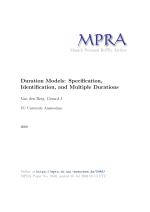 Duration Models: Specification, Identification, and Multiple Durations