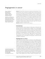 Angiogenesis in cancer