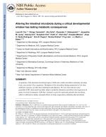 Altering the intestinal microbiota during a critical developmental window has lasting metabolic consequences