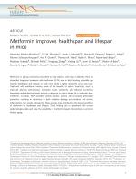 Metformin improves healthspan and lifespan in mice