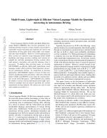 Multi-Frame, Lightweight & Efficient Vision-Language Models for Question Answering in Autonomous Driving