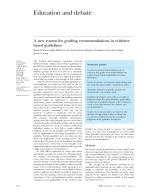 A new system for grading recommendations in evidence based guidelines