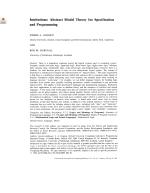 Institutions: Abstract Model Theory for Specification and Programming