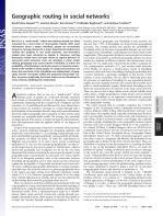 Geographic routing in social networks