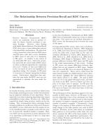 The Relationship Between Precision-Recall and ROC Curves