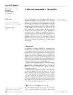 Scaling and assessment of data quality