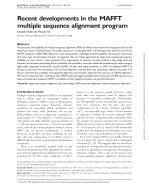 Recent developments in the MAFFT multiple sequence alignment program