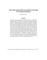 Three-Dimensional Object Recognition from Single Two-Dimensional Images
