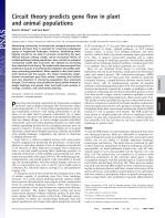 Circuit theory predicts gene flow in plant and animal populations