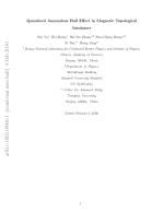 Quantized Anomalous Hall Effect in Magnetic Topological Insulators