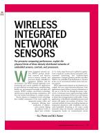 WIRELESS INTEGRATED NETWORK SENSORS