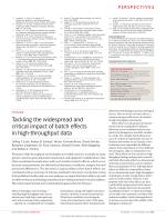 Tackling the widespread and critical impact of batch effects in high-throughput data