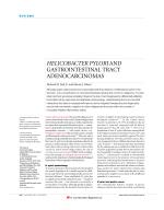 HELICOBACTER PYLORI AND GASTROINTESTINAL TRACT ADENOCARCINOMAS