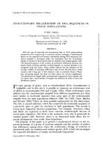 EVOLUTIONARY RELATIONSHIP OF DNA SEQUENCES IN FINITE POPULATIONS