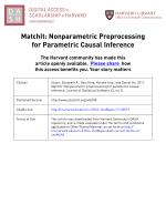 MatchIt: Nonparametric Preprocessing for Parametric Causal Inference