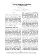 Large-Scale Named Entity Disambiguation Based on Wikipedia Data