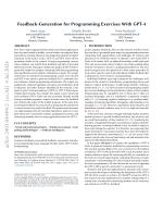 Feedback-Generation for Programming Exercises With GPT-4