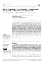 Review on Sustainable Construction and Demolition Waste Management—Challenges and Research Prospects