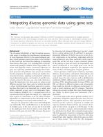 Integrating diverse genomic data using gene sets